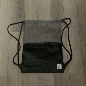 Jordan grey black string backpack